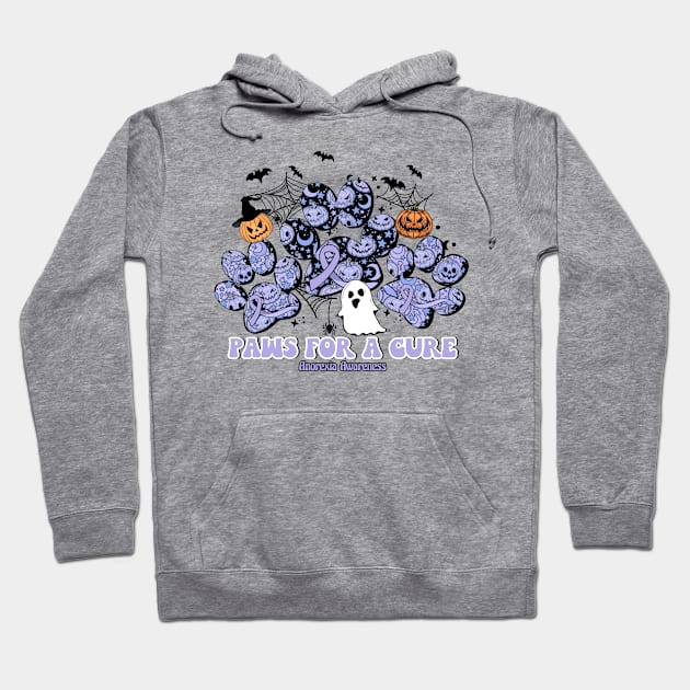 anorexia Awareness - paws for a cure halloween Hoodie by Gost